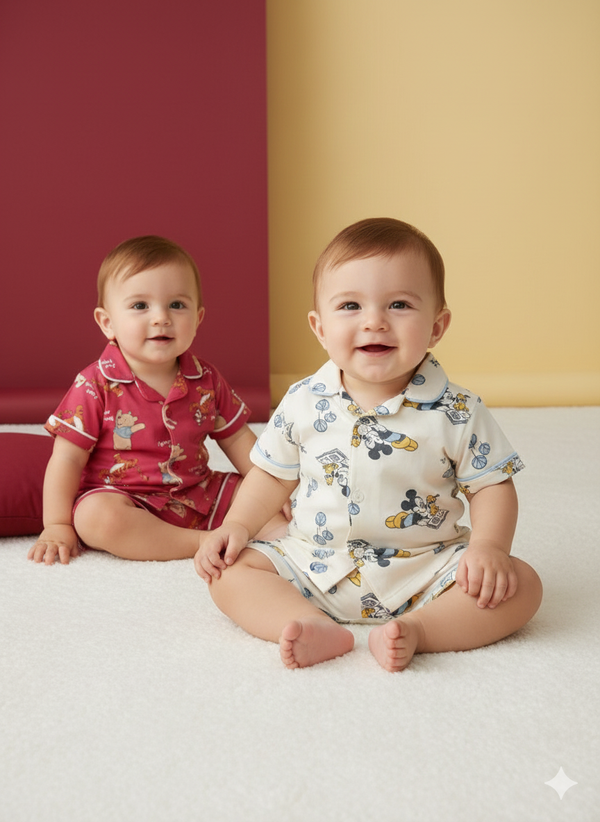 Cuban Collar Lounge Wear with Matching Shorts